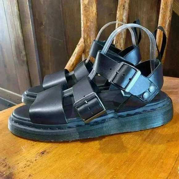 DR. MARTENS GRYPHON BRANDO LEATHER GLADIATOR SANDALS EU42 M 9